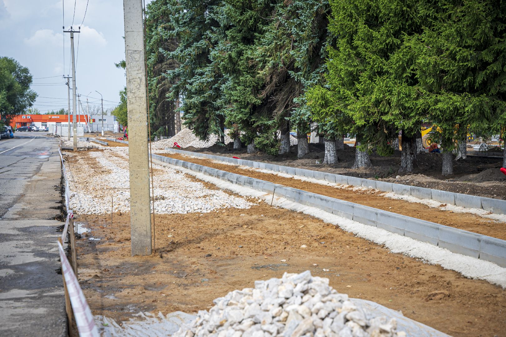 благоустройство сквера, Белые Столбы, Домодедово,