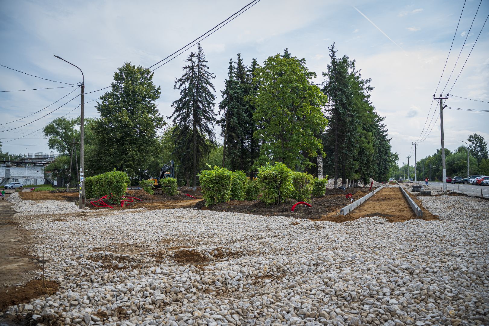 благоустройство сквера, Белые Столбы, Домодедово,