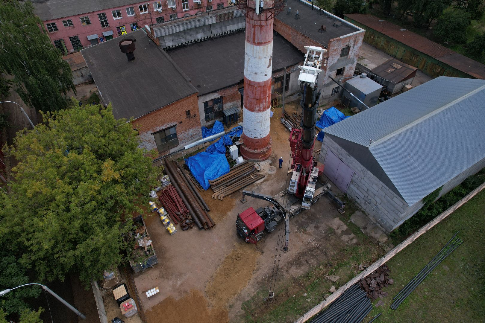 шепчинки, климовск, котельная, модернизация, видео с коптера,