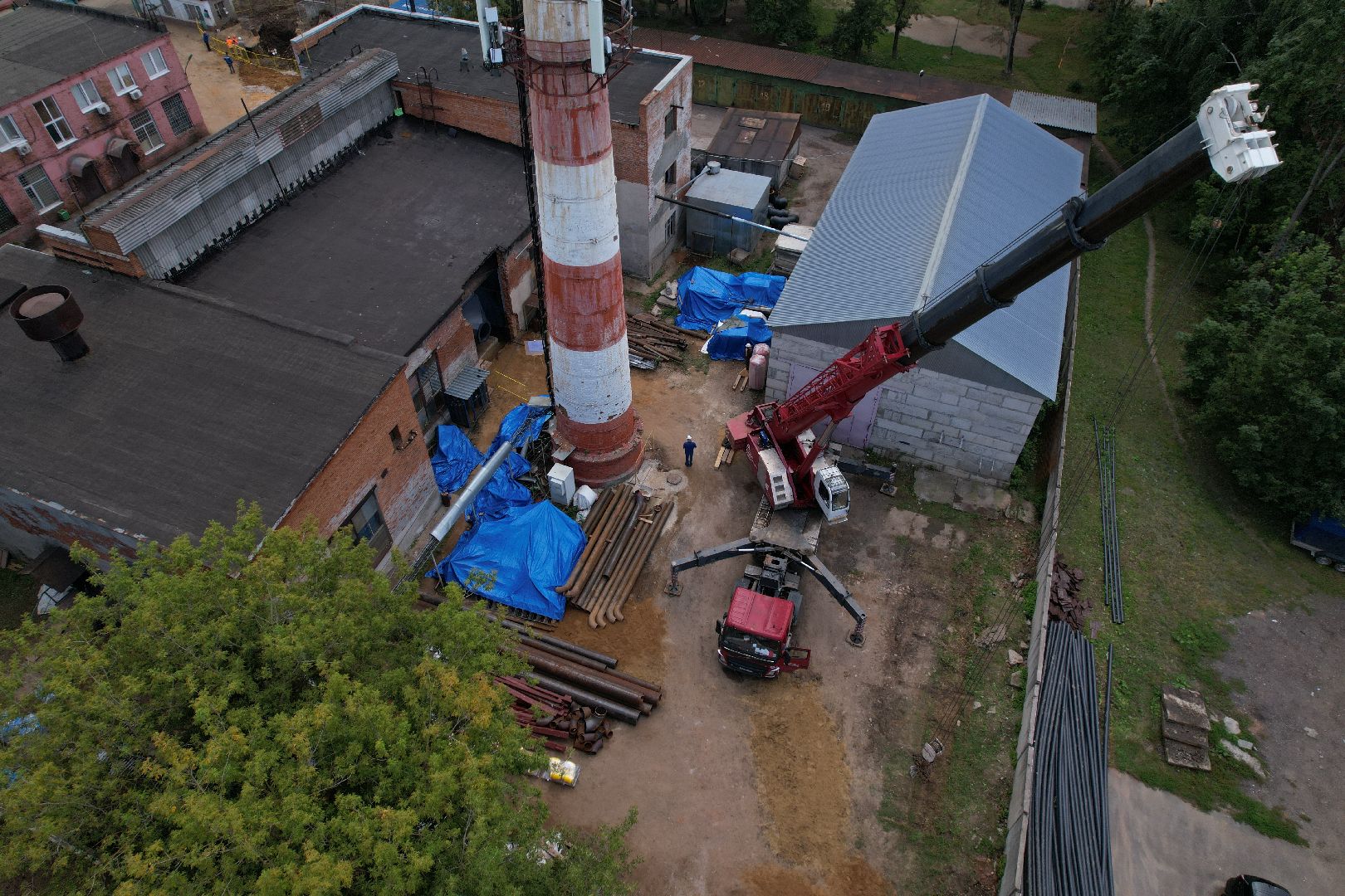 шепчинки, климовск, котельная, модернизация, видео с коптера,