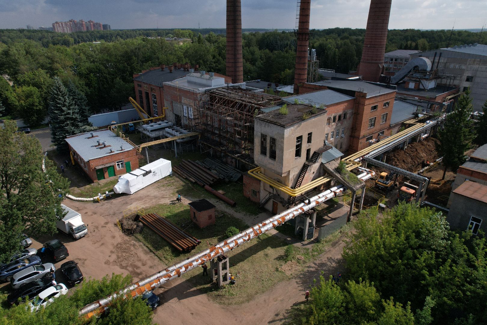 итп, подольск, отопление, видео с коптера,