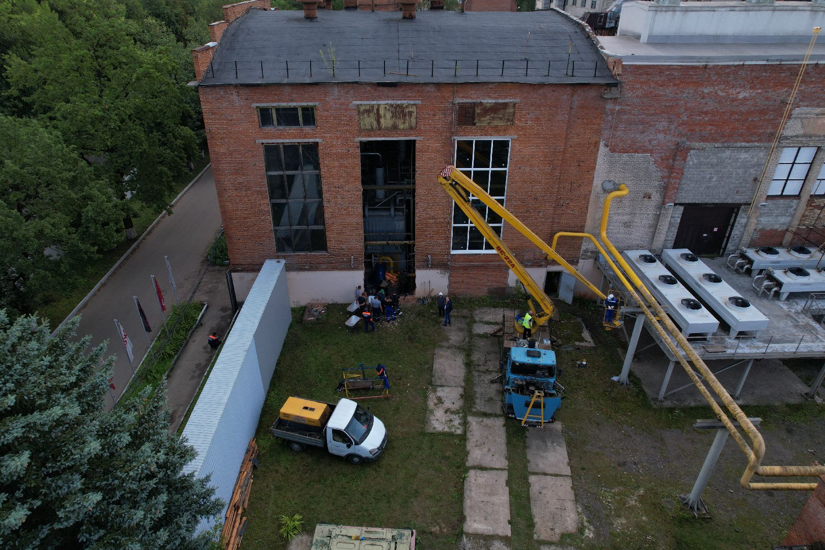 итп, подольск, отопление, видео с коптера,