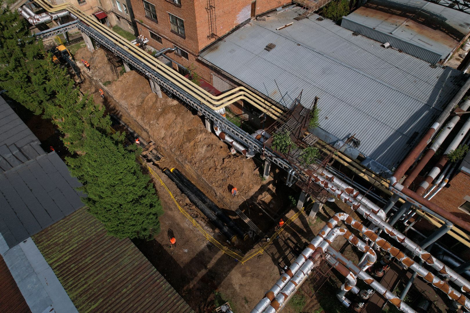 итп, подольск, отопление, видео с коптера,