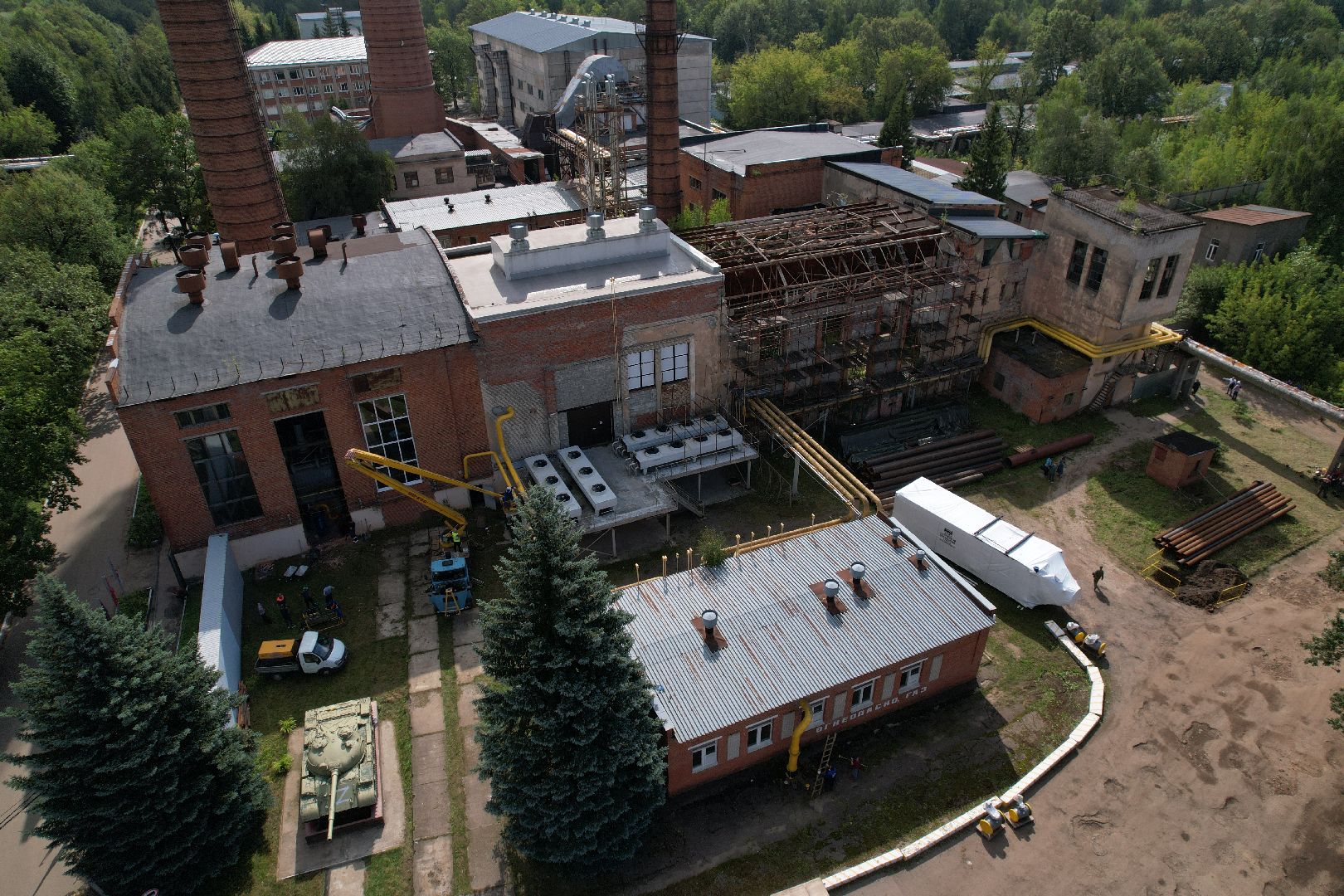 итп, подольск, отопление, видео с коптера,