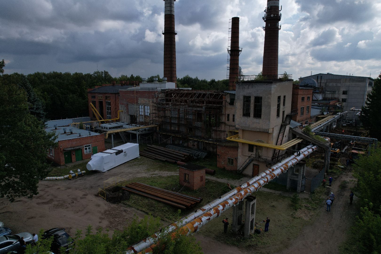 итп, подольск, отопление, видео с коптера,