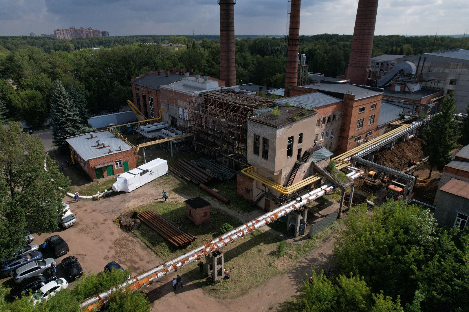 итп, подольск, отопление, видео с коптера,