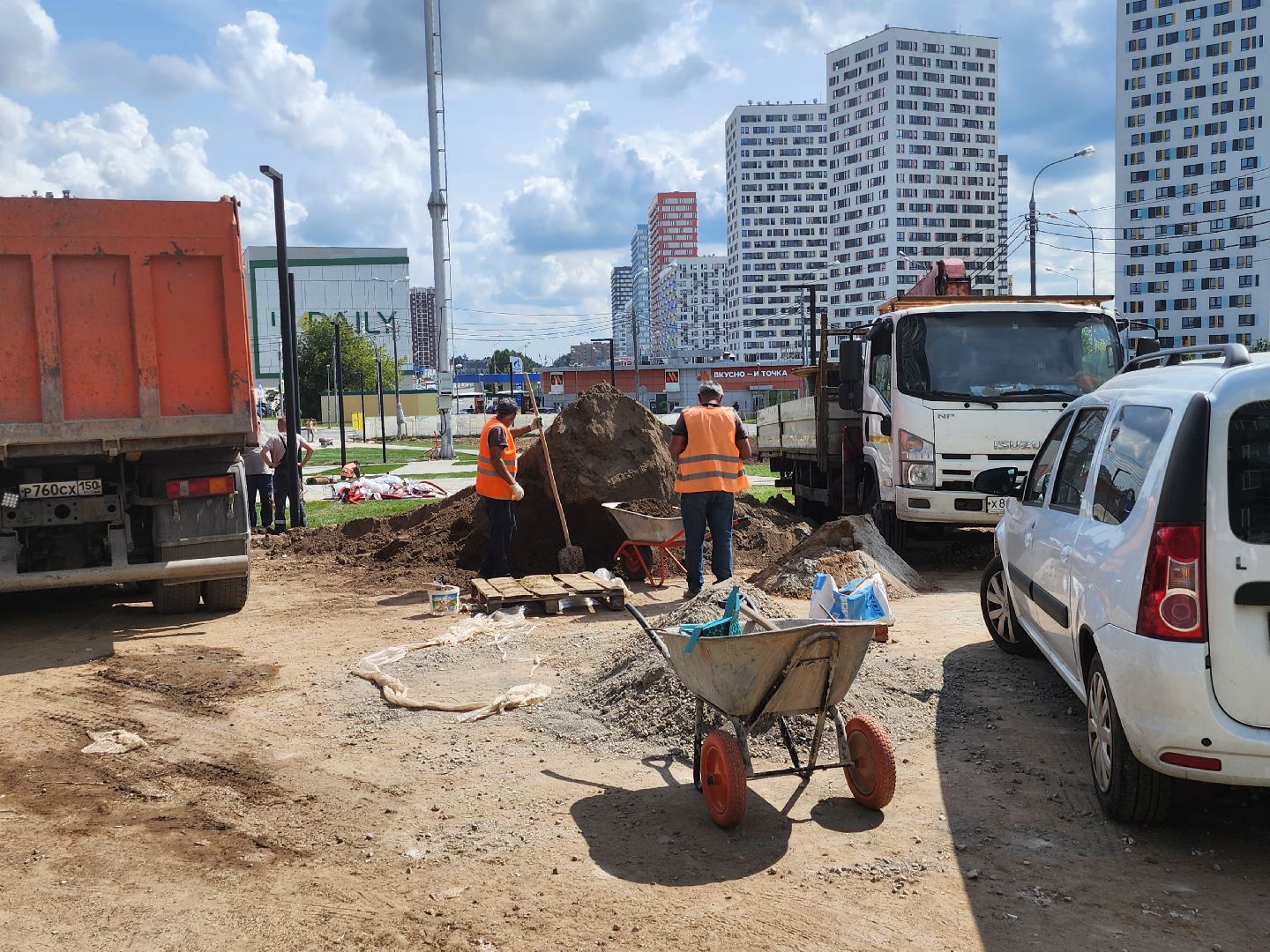 благоустойство, сквер 28 квартал, мытищи,