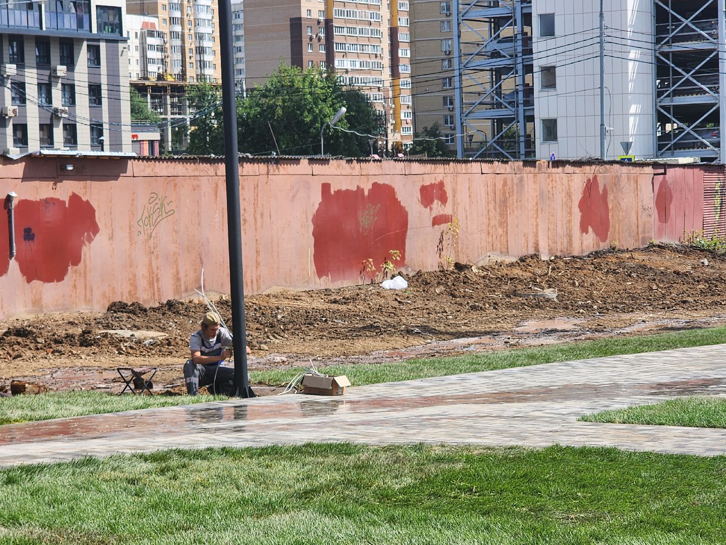 благоустойство, сквер 28 квартал, мытищи,