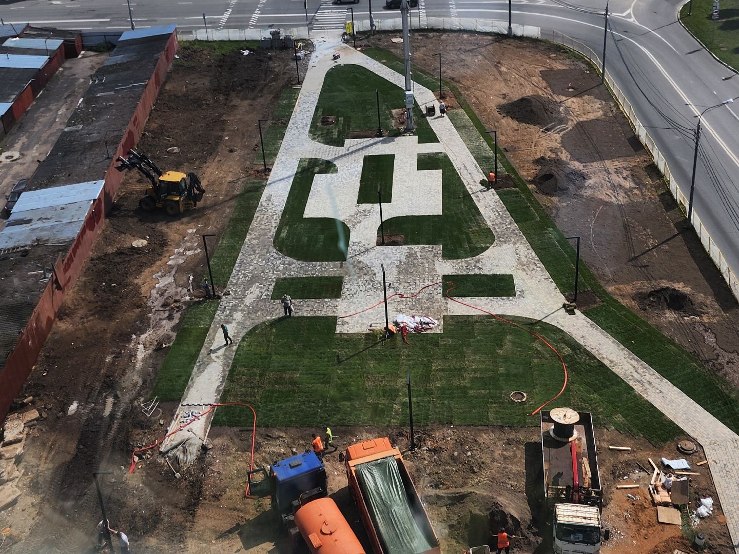 благоустойство, сквер 28 квартал, мытищи,