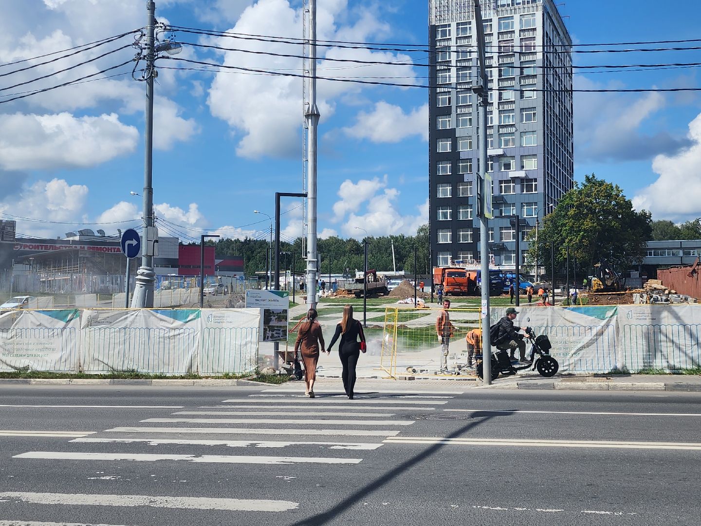 благоустойство, сквер 28 квартал, мытищи,