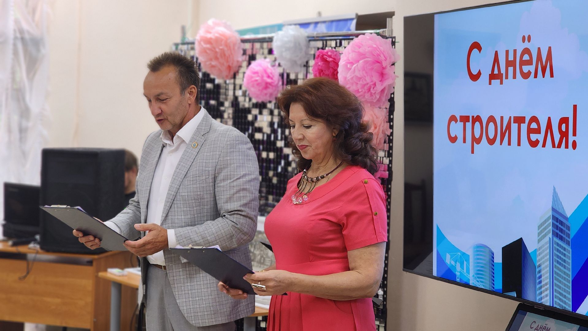 день строителя, протвино, библиотека, строители города, праздник,