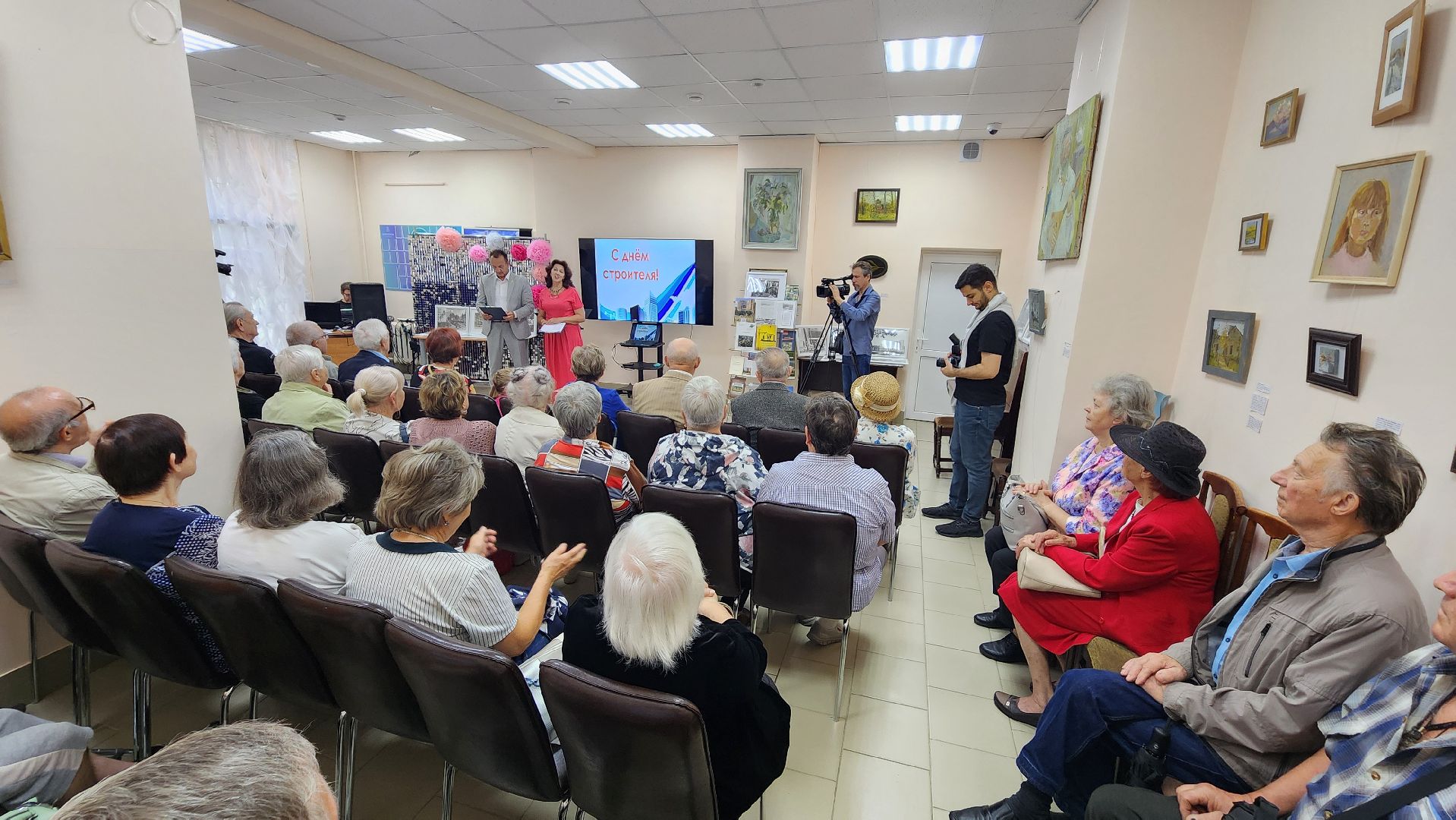 день строителя, протвино, библиотека, строители города, праздник,