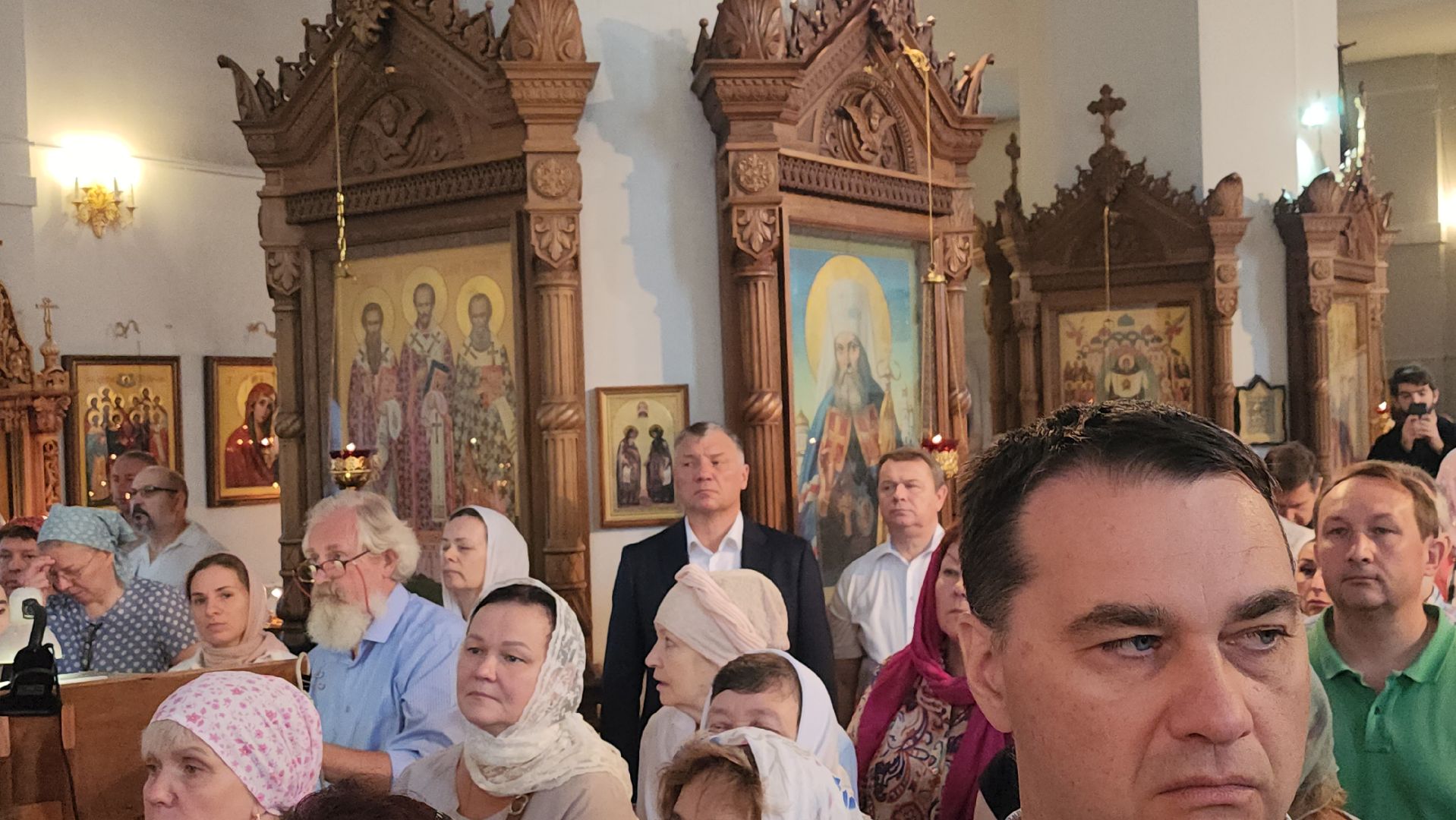 митрополит Куритицкий и Коломенский Павел, литургия, борис аубакиров, Преображенский храм, визит,