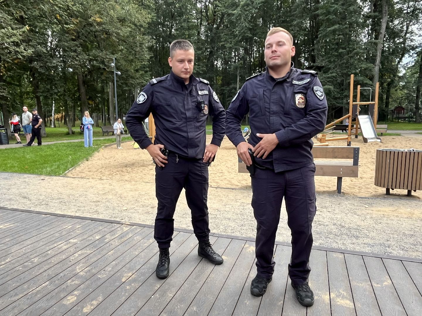 зарядка со стражем порядка, полицейские, движение первых наро-фоминск, центральный парк наро-фоминска,