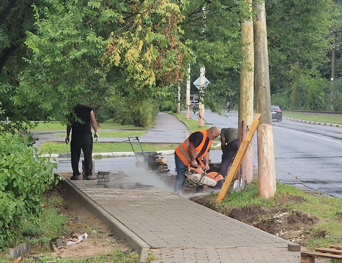Дубна, Благоустройство, Пешеходная зона, Дорожные работы,