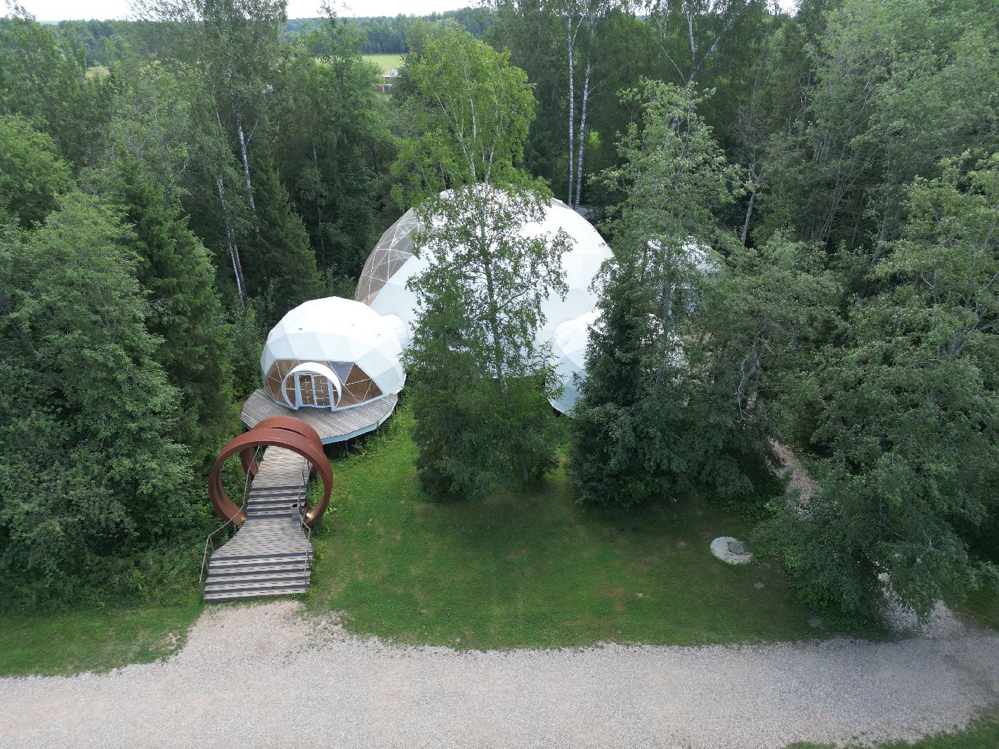 видео с коптера, талдом, усадьба,