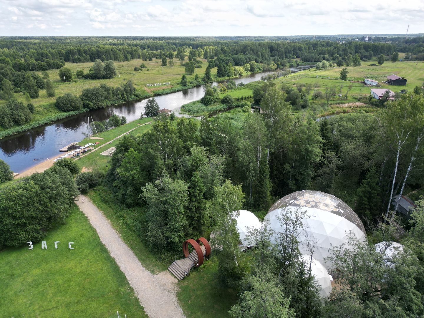 видео с коптера, талдом, усадьба,