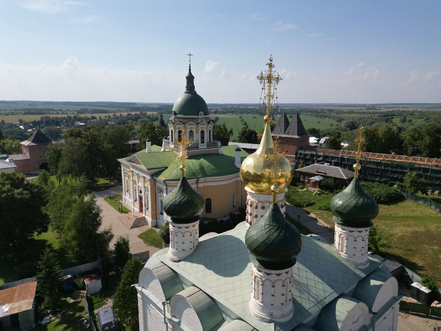 видео с коптера, зарайск, кремль,