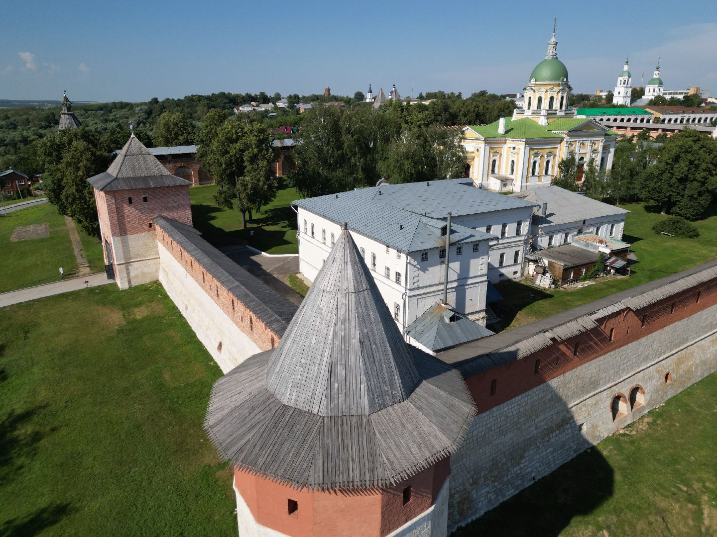видео с коптера, зарайск, кремль,