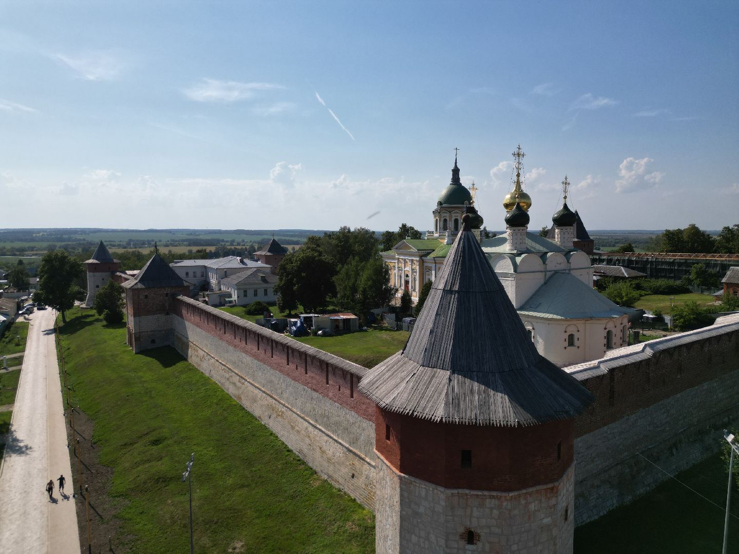 видео с коптера, зарайск, кремль,