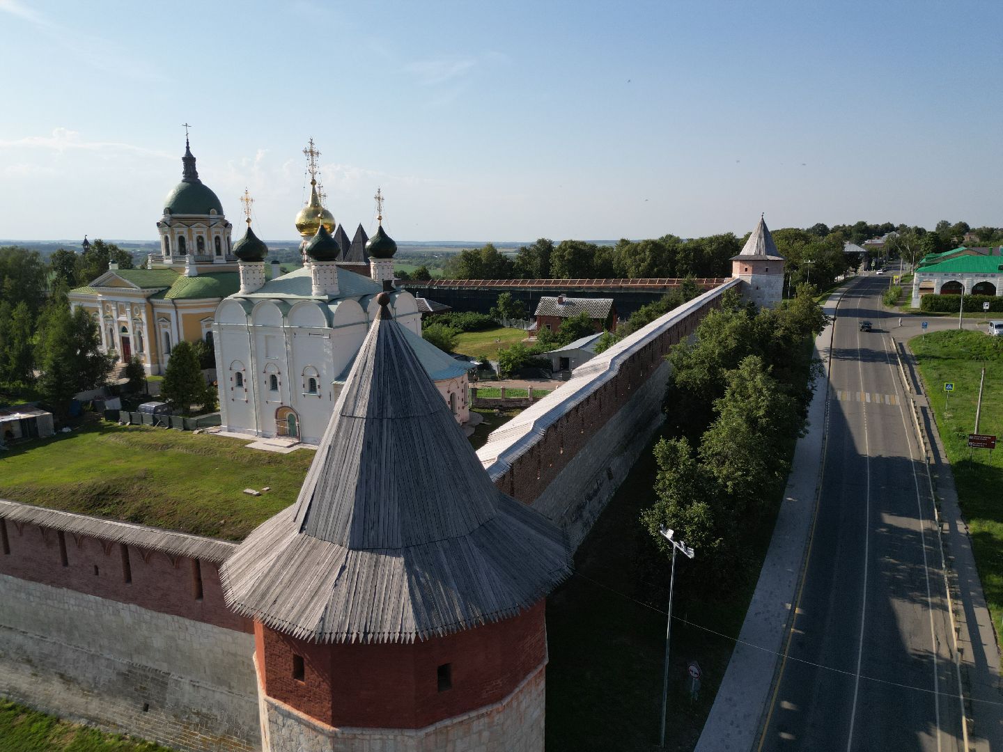 видео с коптера, зарайск, кремль,