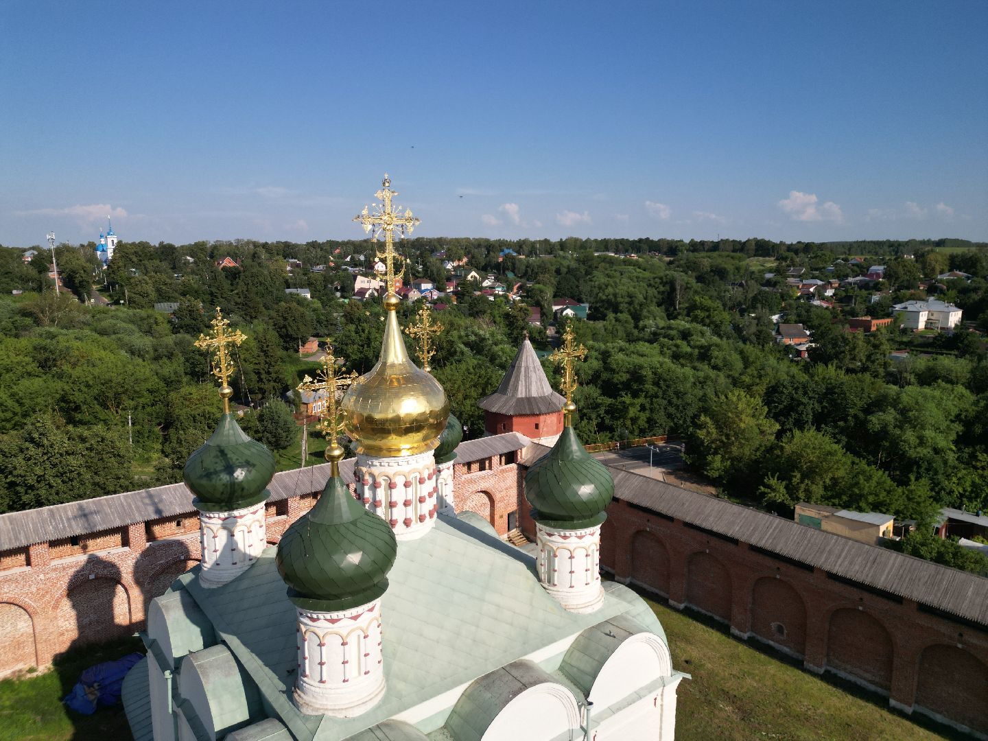 видео с коптера, зарайск, кремль,
