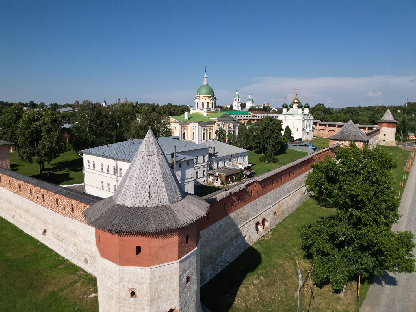 видео с коптера, зарайск, кремль,