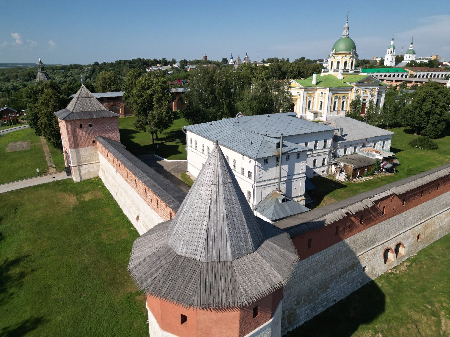 видео с коптера, зарайск, кремль,