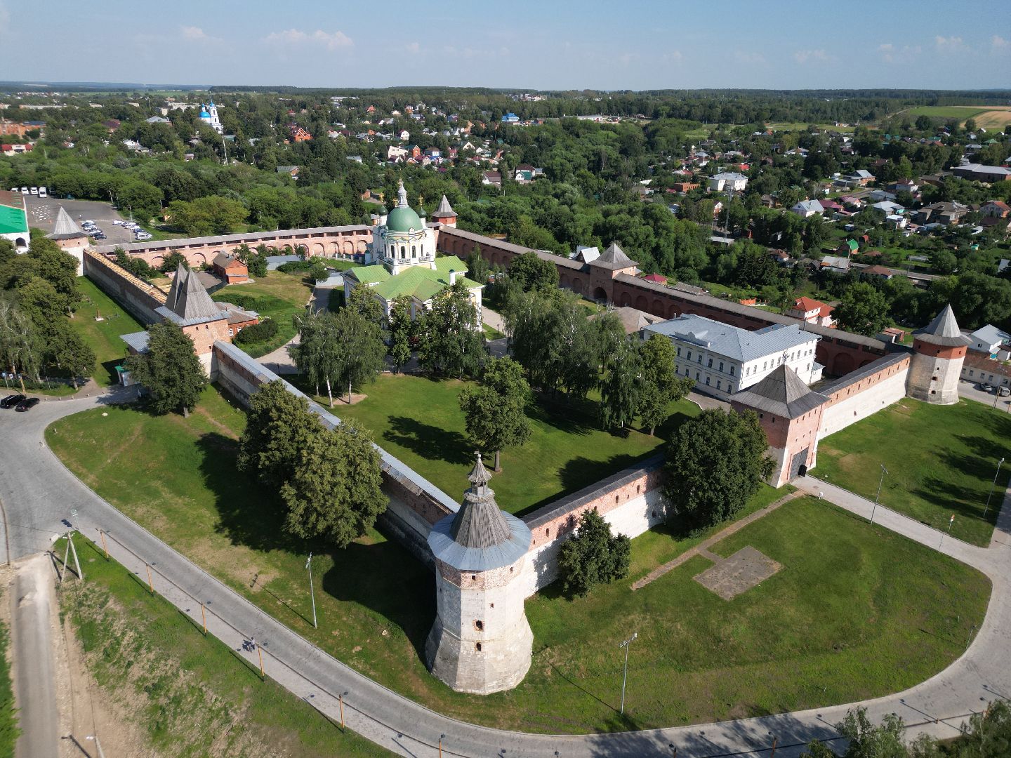 видео с коптера, зарайск, кремль,