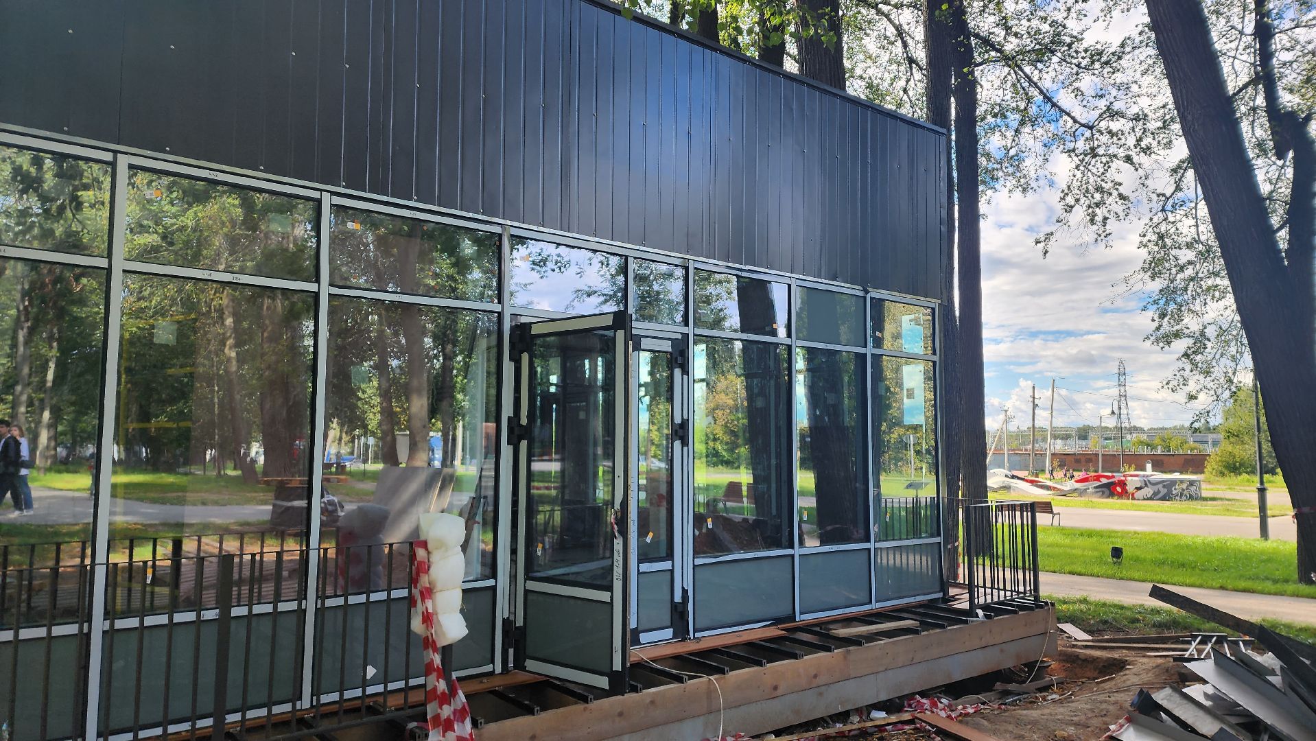 павильон для проведения мастер-классов, Парк Киово, Лобня, Строительство,