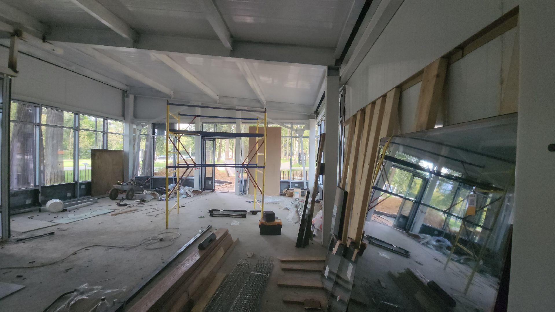 павильон для проведения мастер-классов, Парк Киово, Лобня, Строительство,