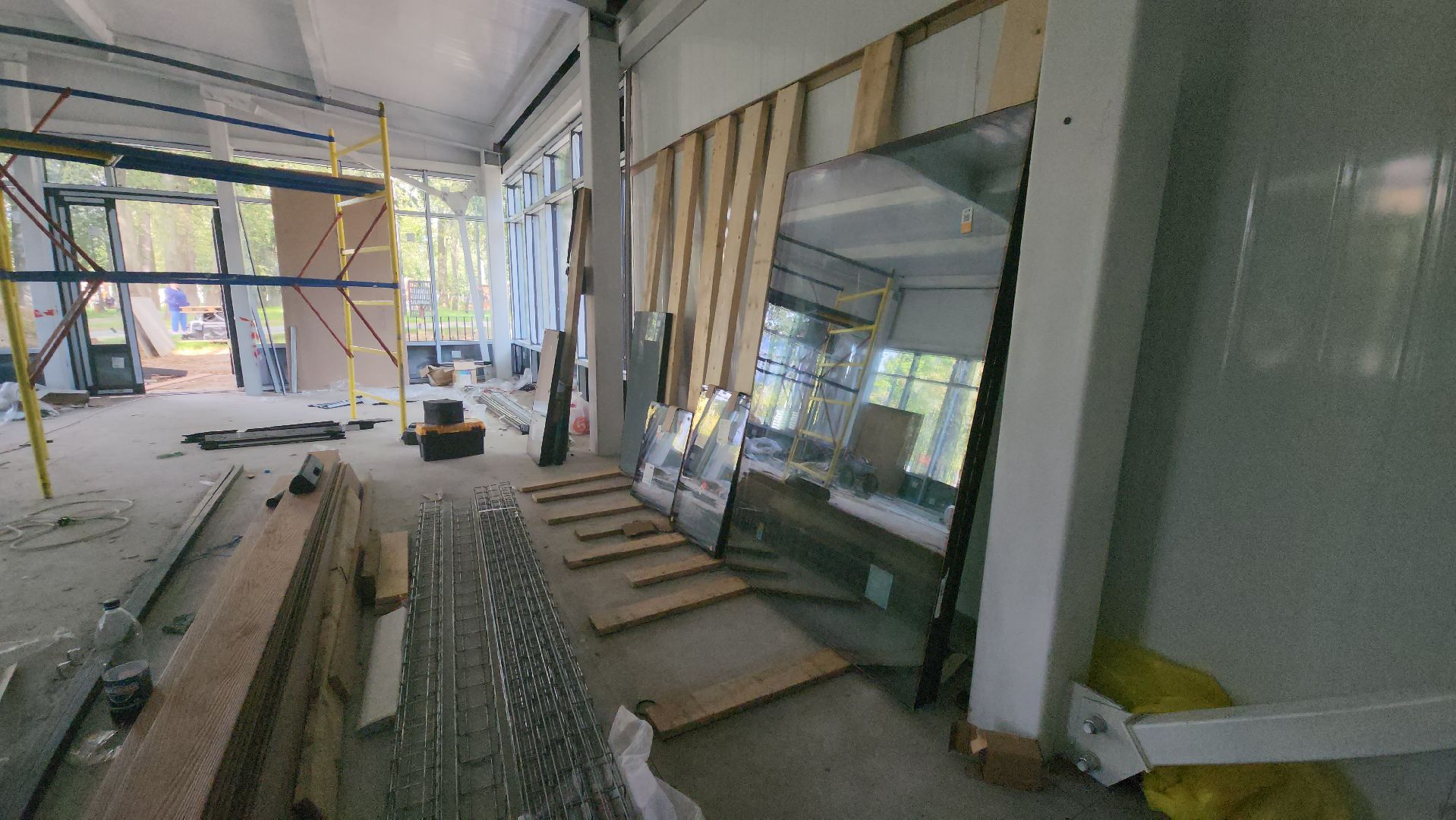 павильон для проведения мастер-классов, Парк Киово, Лобня, Строительство,