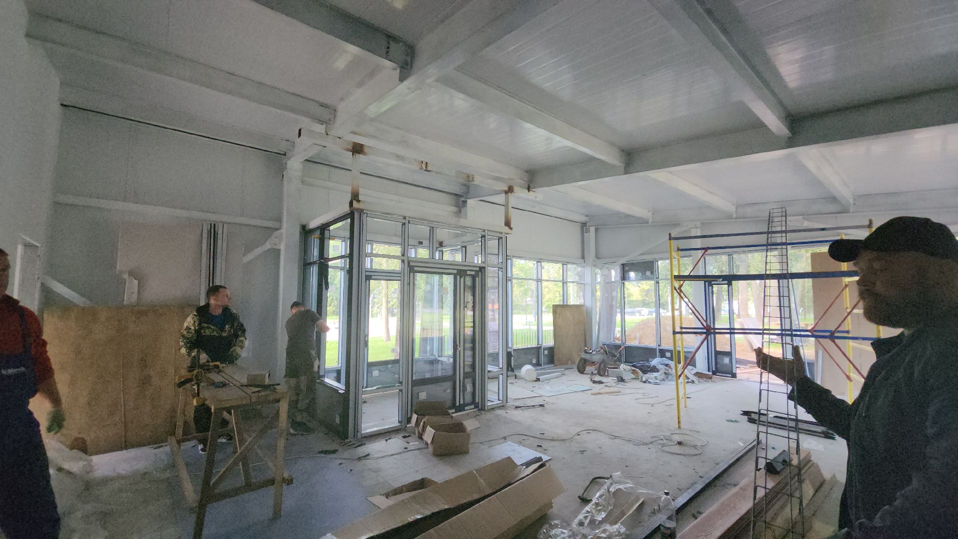 павильон для проведения мастер-классов, Парк Киово, Лобня, Строительство,