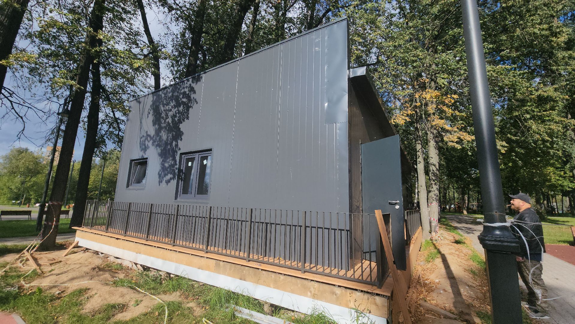 павильон для проведения мастер-классов, Парк Киово, Лобня, Строительство,