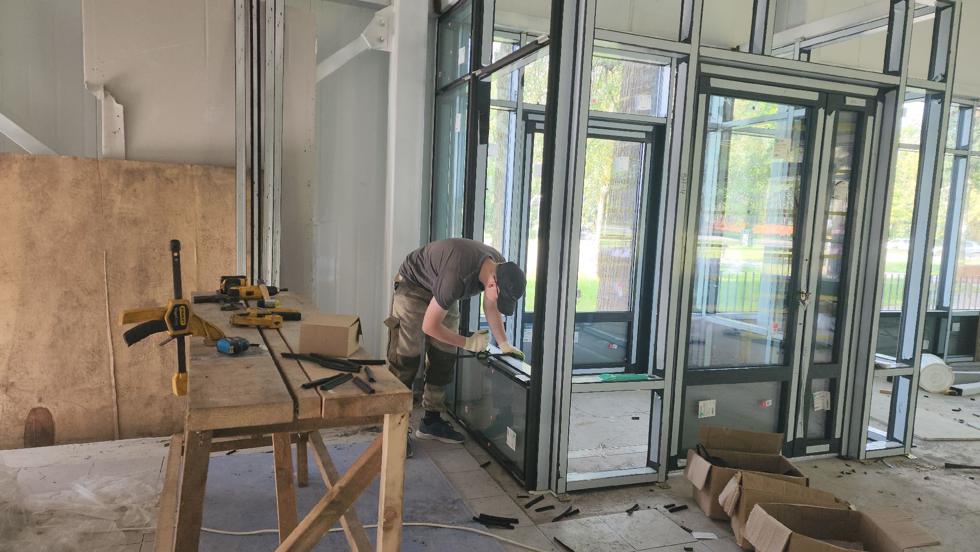 павильон для проведения мастер-классов, Парк Киово, Лобня, Строительство,