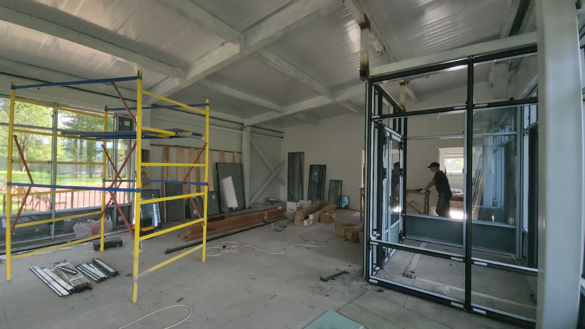 павильон для проведения мастер-классов, Парк Киово, Лобня, Строительство,