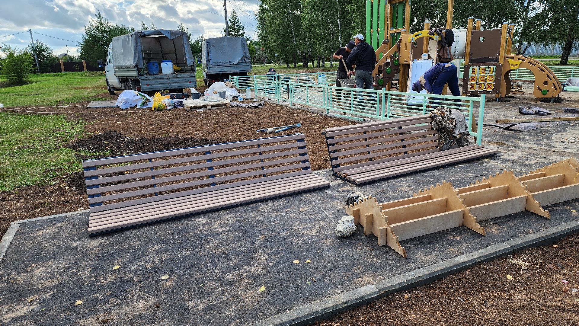 кашира, кокино, новая детская площадка, благоустройство, детский игровой комплекс,