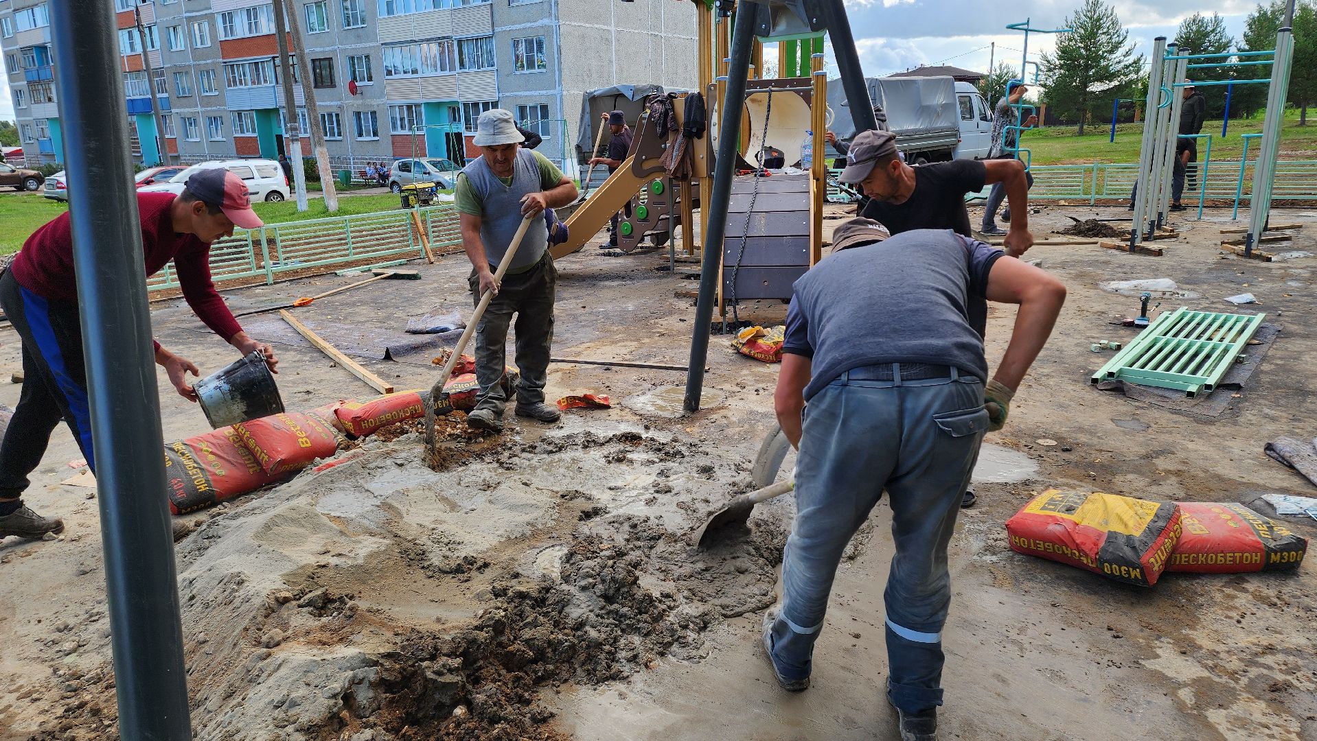 кашира, кокино, новая детская площадка, благоустройство, детский игровой комплекс,