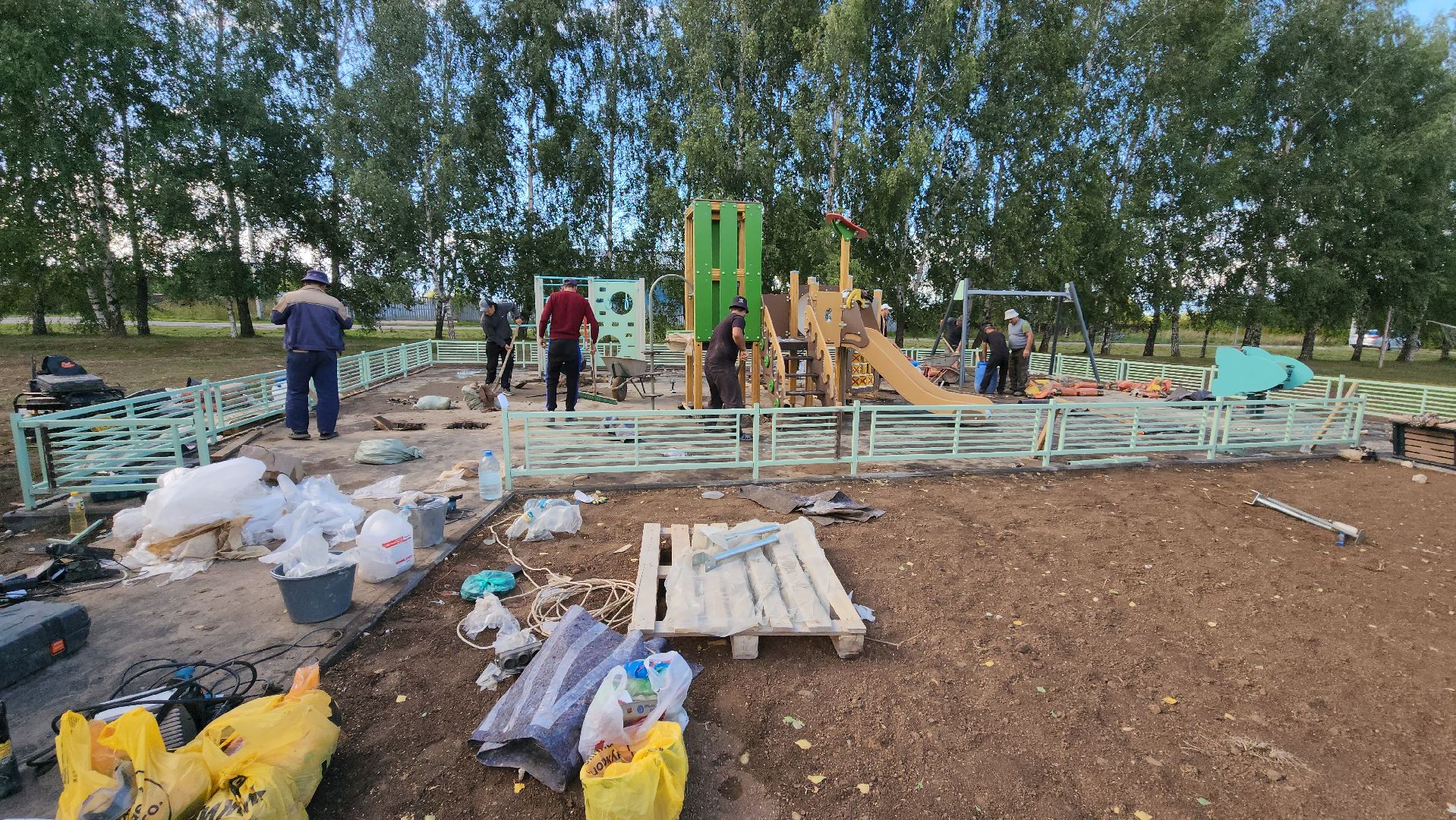 кашира, кокино, новая детская площадка, благоустройство, детский игровой комплекс,