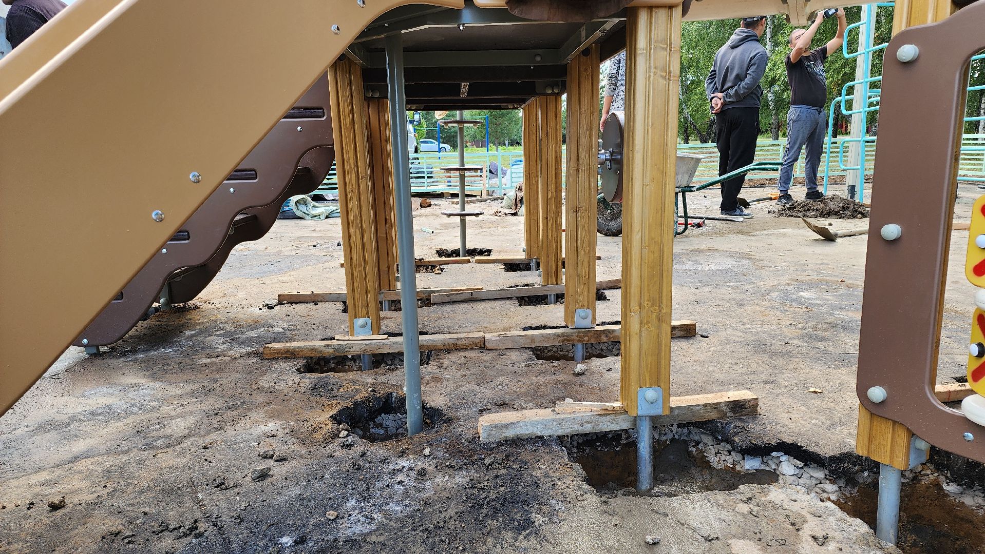 кашира, кокино, новая детская площадка, благоустройство, детский игровой комплекс,