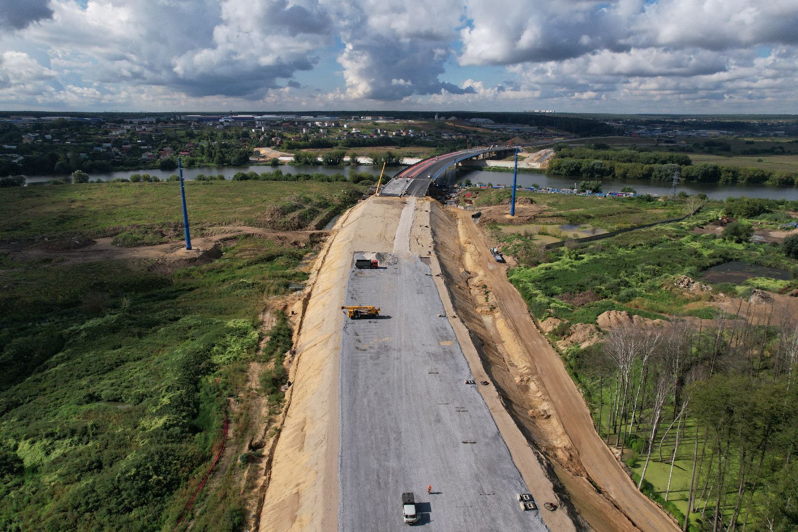 видео с коптера, юла, трасса, дороги, строительство, ленинский,
