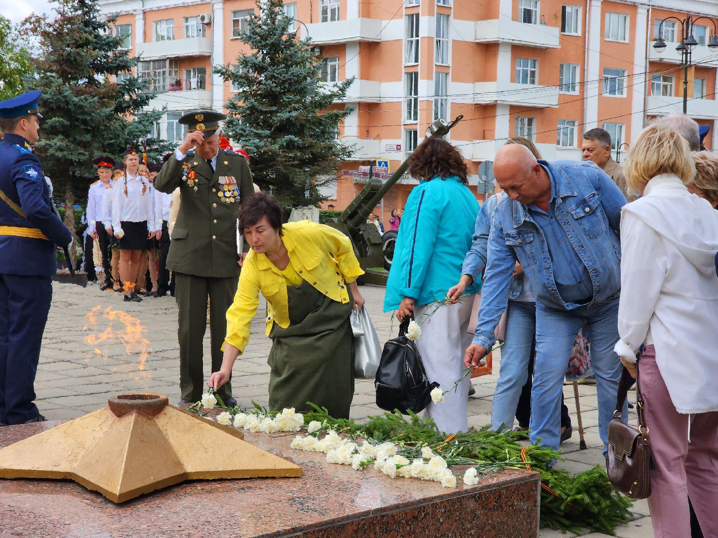 ногинск, митинг, жители, общество, день военно-воздушных сил, память, вечный огонь, ветеран,