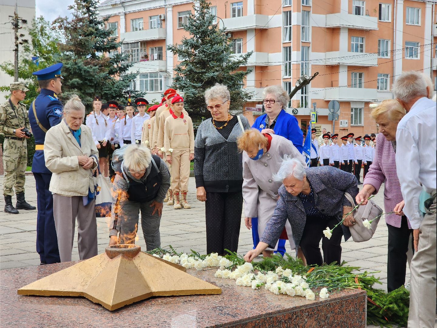 ногинск, митинг, жители, общество, день военно-воздушных сил, память, вечный огонь, ветеран,
