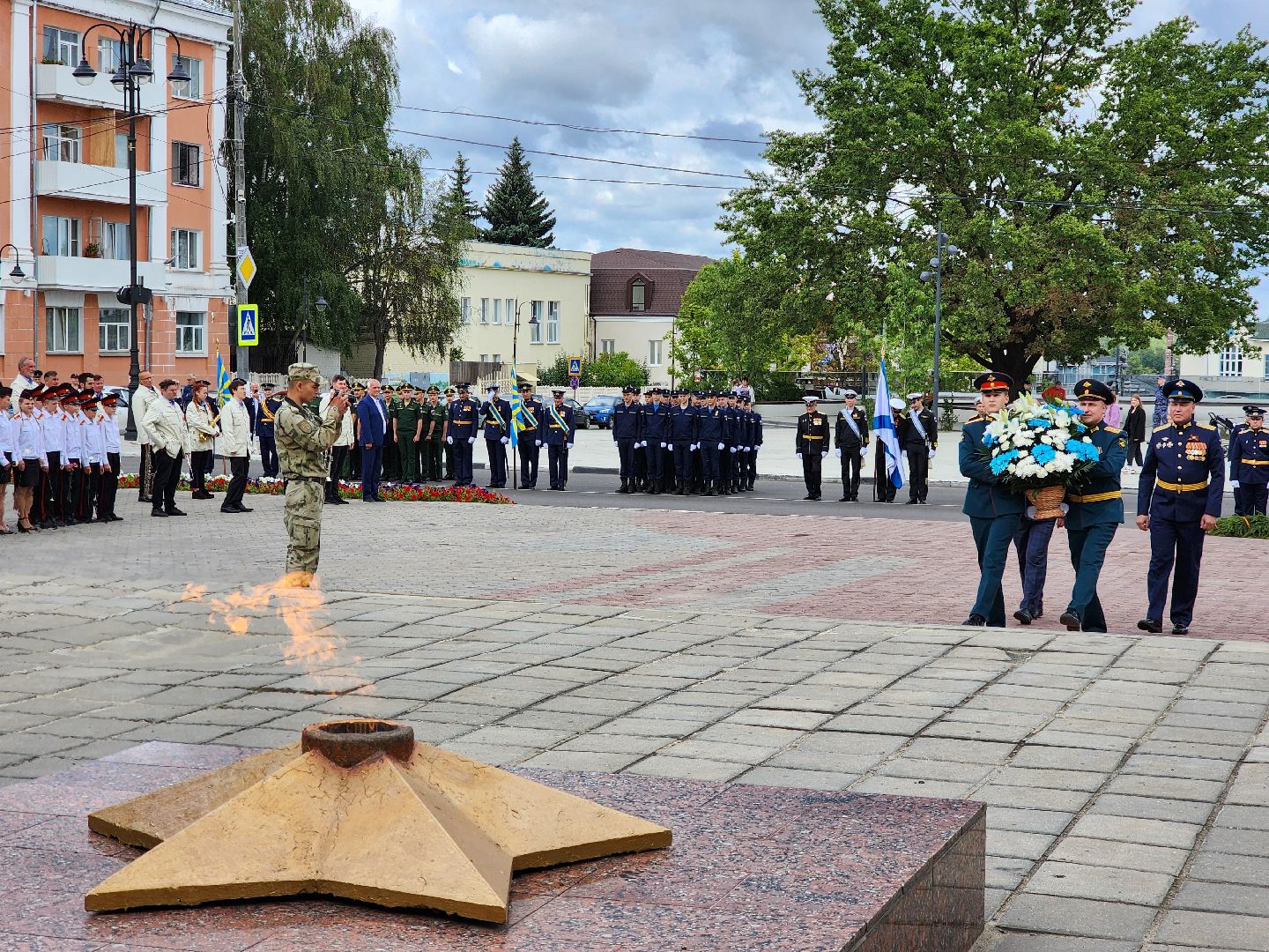 ногинск, митинг, жители, общество, день военно-воздушных сил, память, вечный огонь, ветеран,
