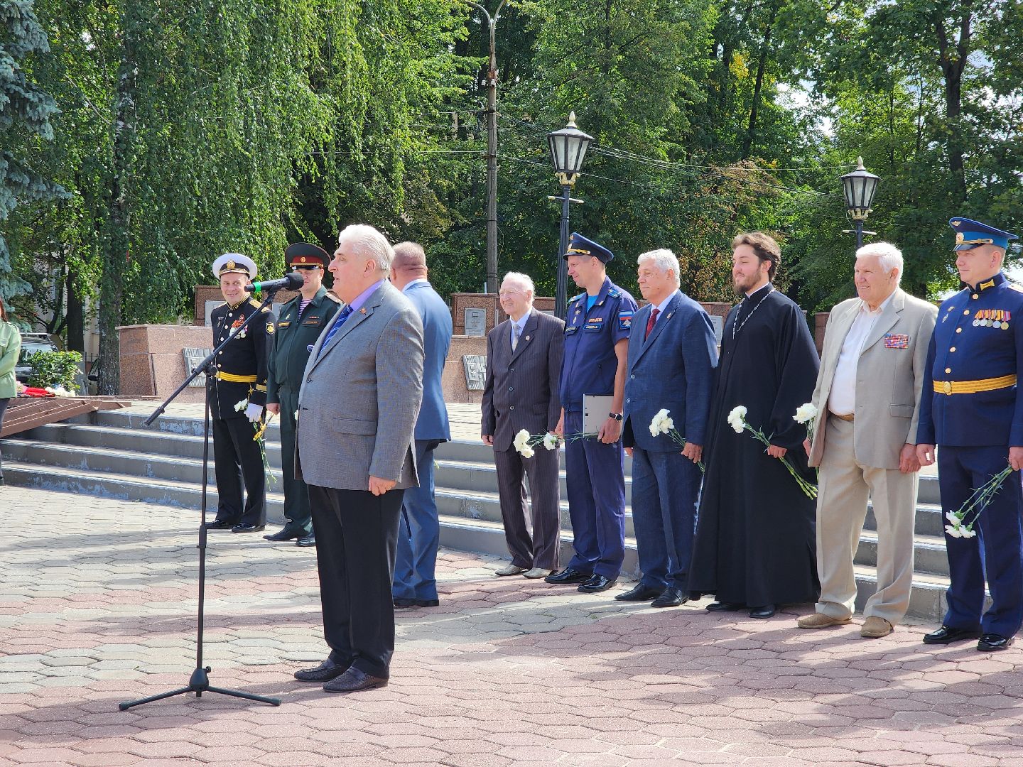 ногинск, митинг, жители, общество, день военно-воздушных сил, память, вечный огонь, ветеран,