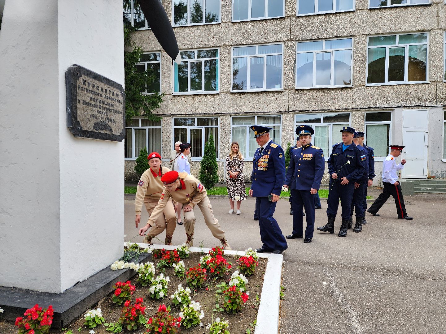 ногинск, митинг, день военно-воздушных сил, общество, жители, ветераны, летчики, школа,
