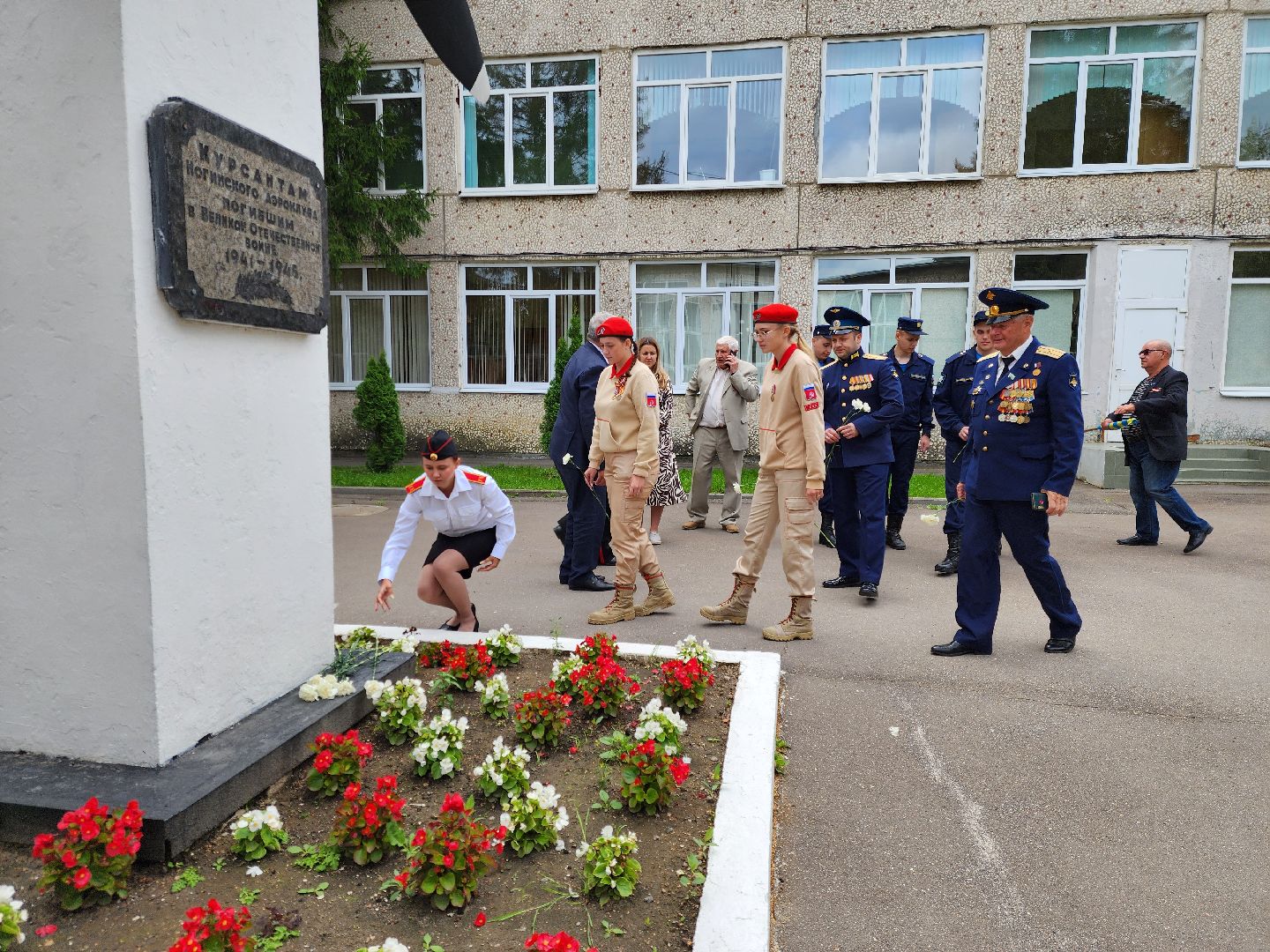 ногинск, митинг, день военно-воздушных сил, общество, жители, ветераны, летчики, школа,