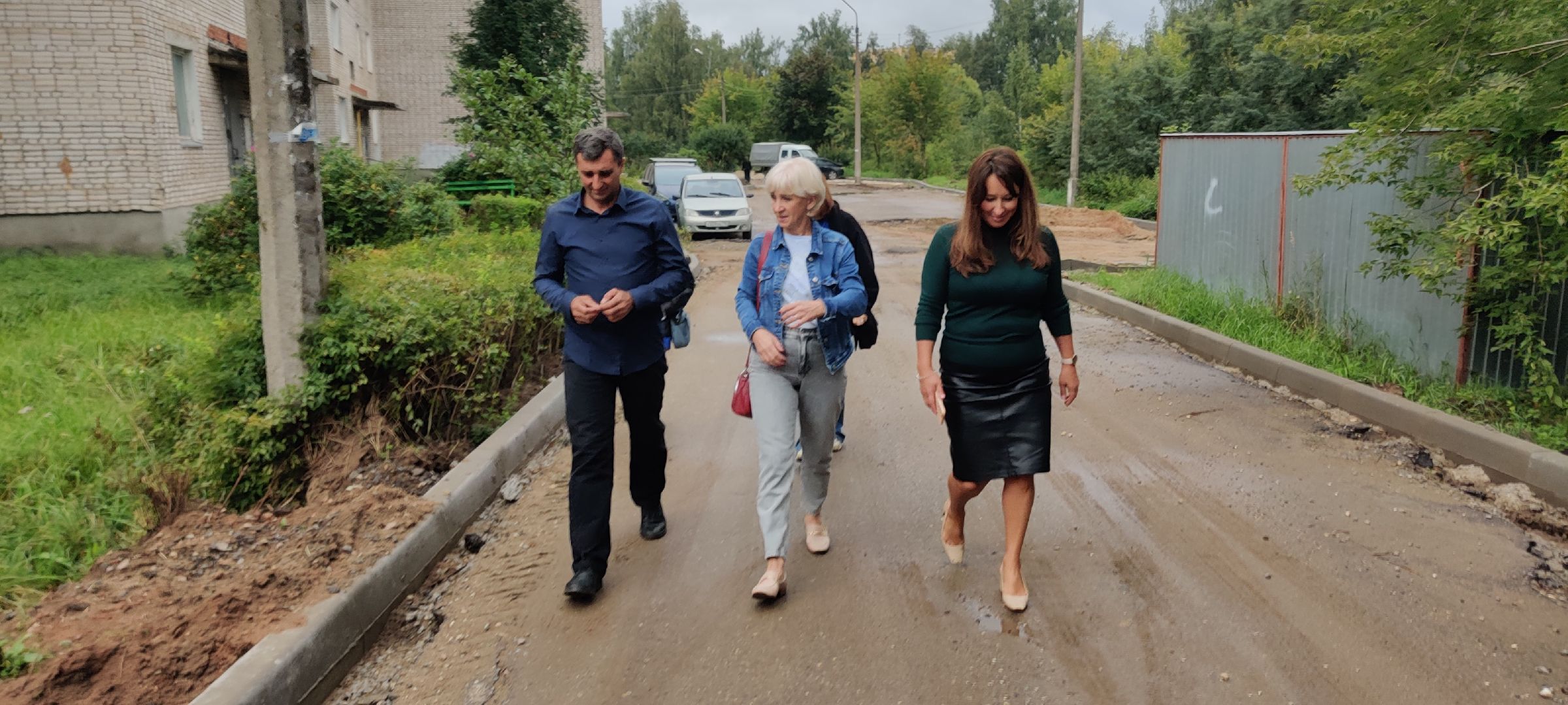 красноармейск, городской округ пушкинский, комплексное благоустройство двора, новые тротуары,