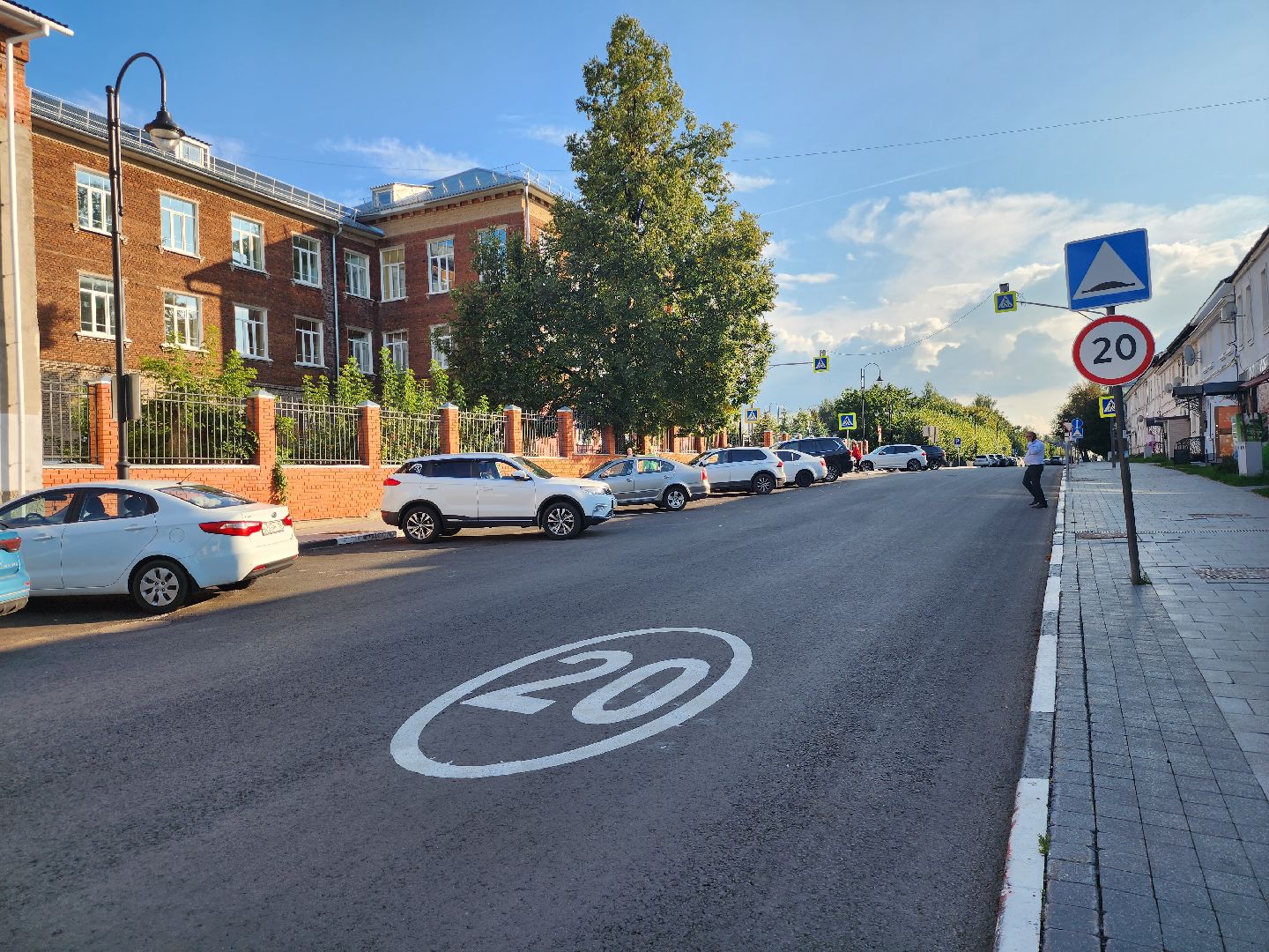 Коломна, дороги, дорожная разметка, подготовка к новому учебному году,