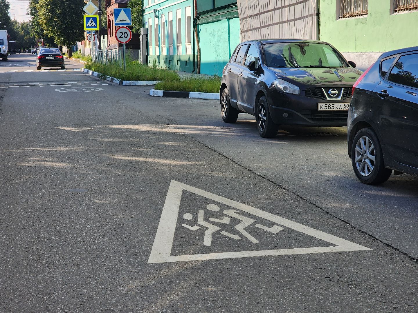 Коломна, дороги, дорожная разметка, подготовка к новому учебному году,